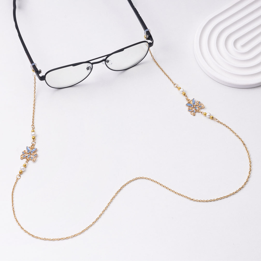 Delicate Floral Eyewear Chain Bowlift