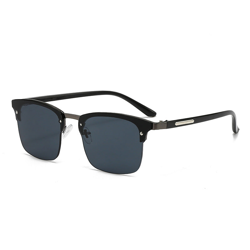 Ladies elegant square sunglasses with metallic accents Bowlift