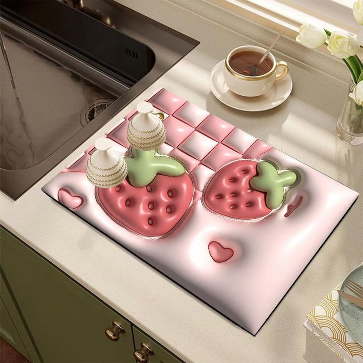 Cute Cartoon Dog-Themed Kitchen Mat Bowlift