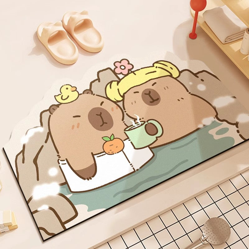 Cute Bear-Themed Plush Area Mat Bowlift
