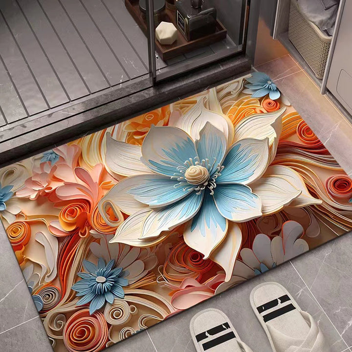 3D Textured Floral Mat Bowlift