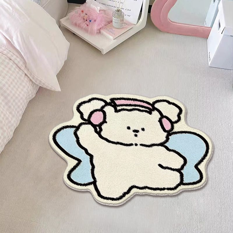 Adorable Cartoon Bear Area Rug Bowlift