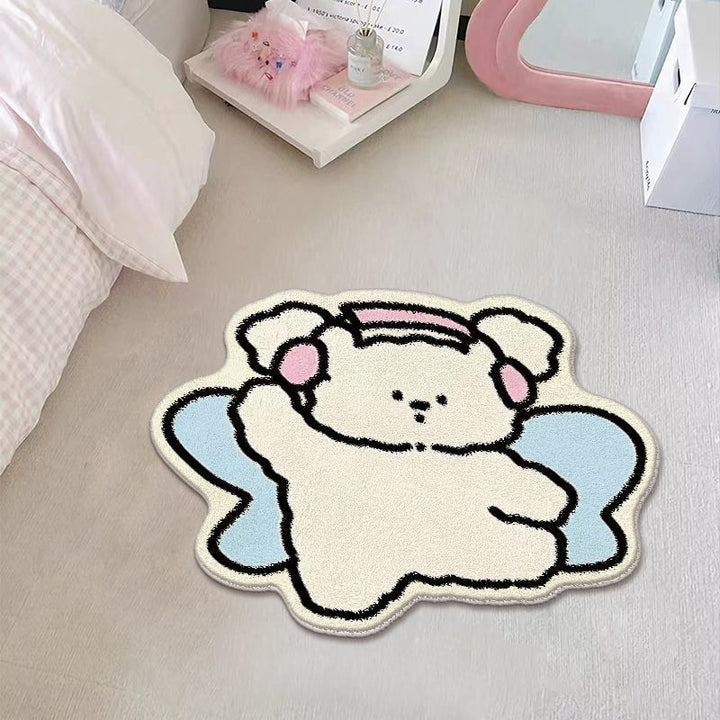 Adorable Cartoon Bear Area Rug Bowlift