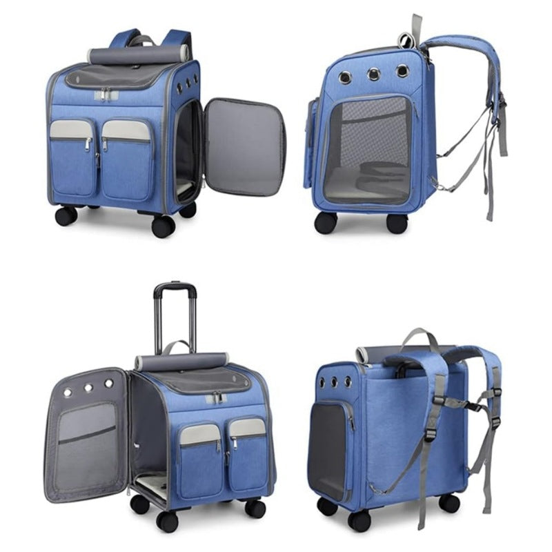 Multifunctional Rolling Travel Bag with Compartments Bowlift