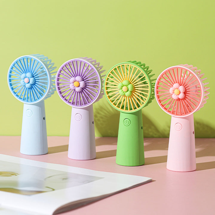 Flower-Themed Handheld Cooling Fan Bowlift