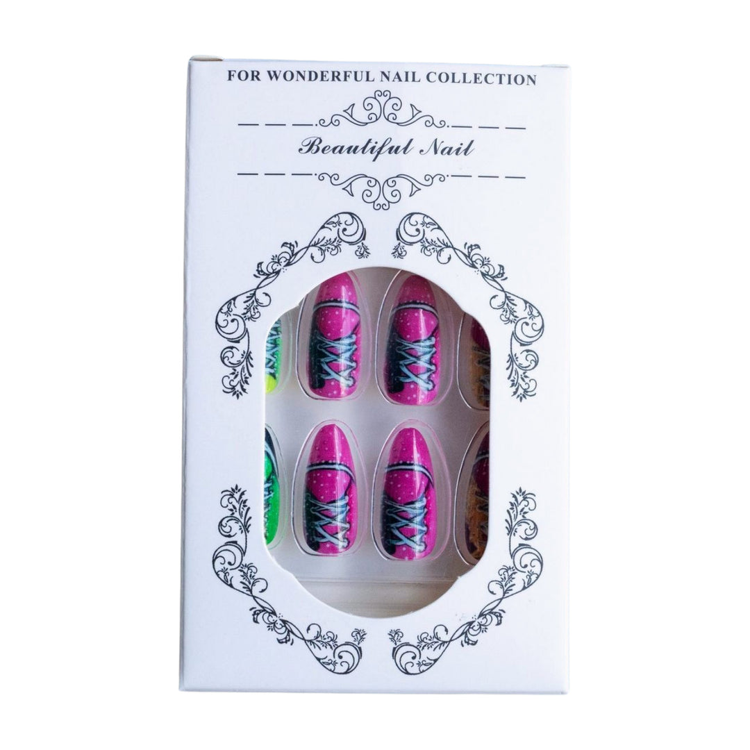 Playful Themed Press-On Nail Set Bowlift