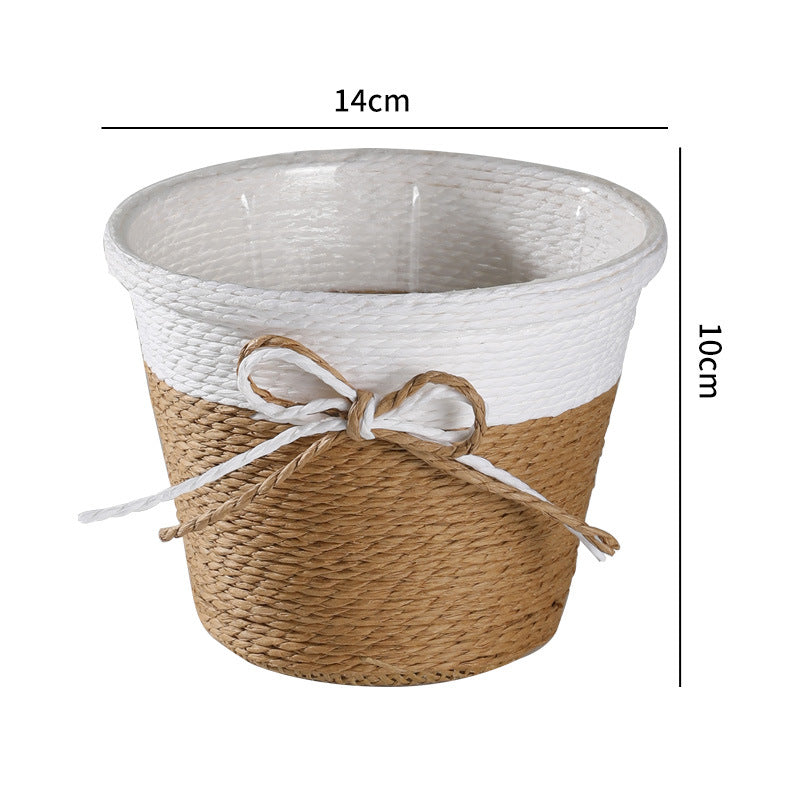 Natural Fiber Decorative Storage Container Bowlift