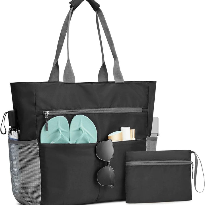 Large beach bag with multiple compartments and insulated inner pocket Bowlift