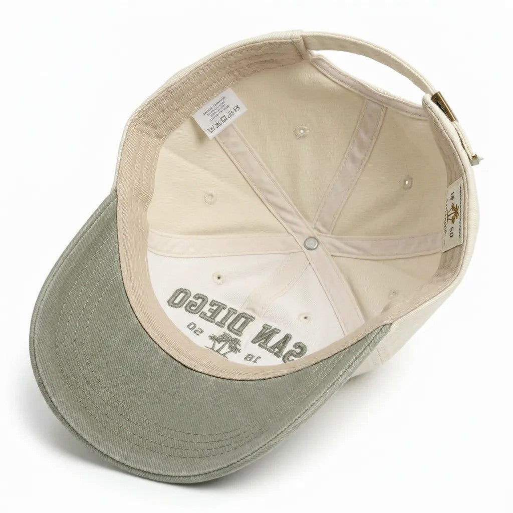 Women's stylish cotton cap with embroidered lettering Bowlift