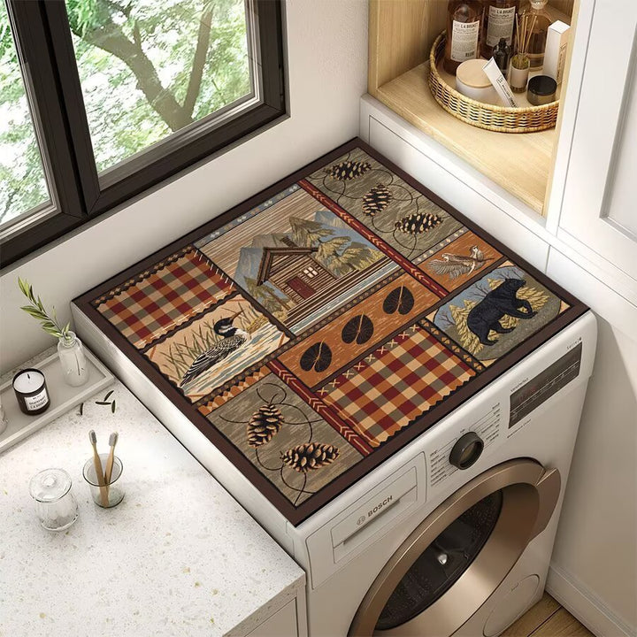 Wildlife-Themed Laundry Room Mat Bowlift