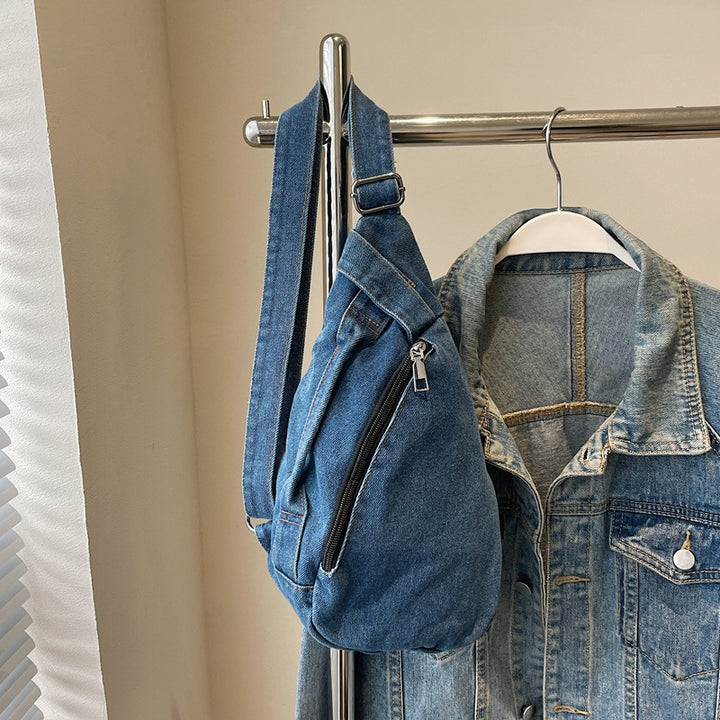 Casual Denim Sling Bag Bowlift