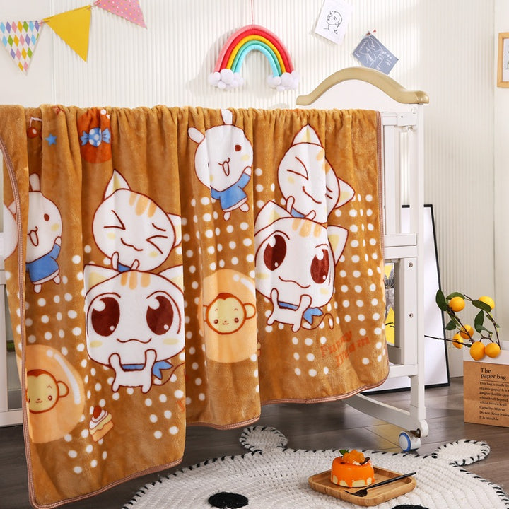 Children's Cartoon Character Fleece Blanket Bowlift