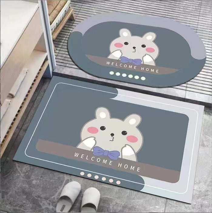 Cartoon-Themed Welcome Mat Bowlift