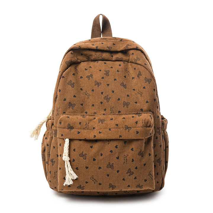 Backpack Made of High-Quality Cord with Playful Applications Bowlift