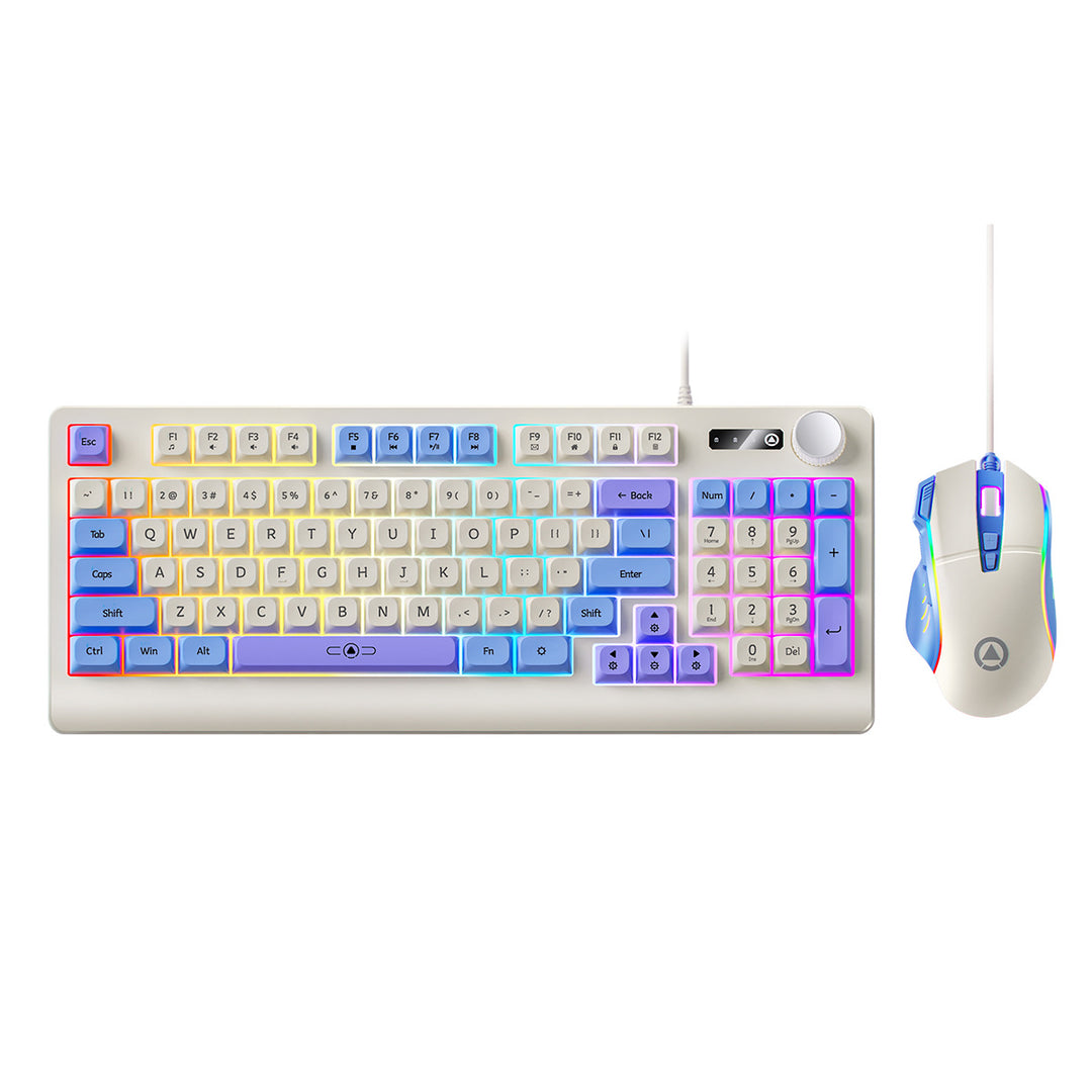 Retro RGB Mechanical Keyboard and Optical Gaming Mouse Set Bowlift