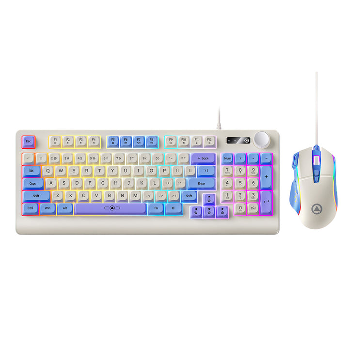 Retro RGB Mechanical Keyboard and Optical Gaming Mouse Set Bowlift