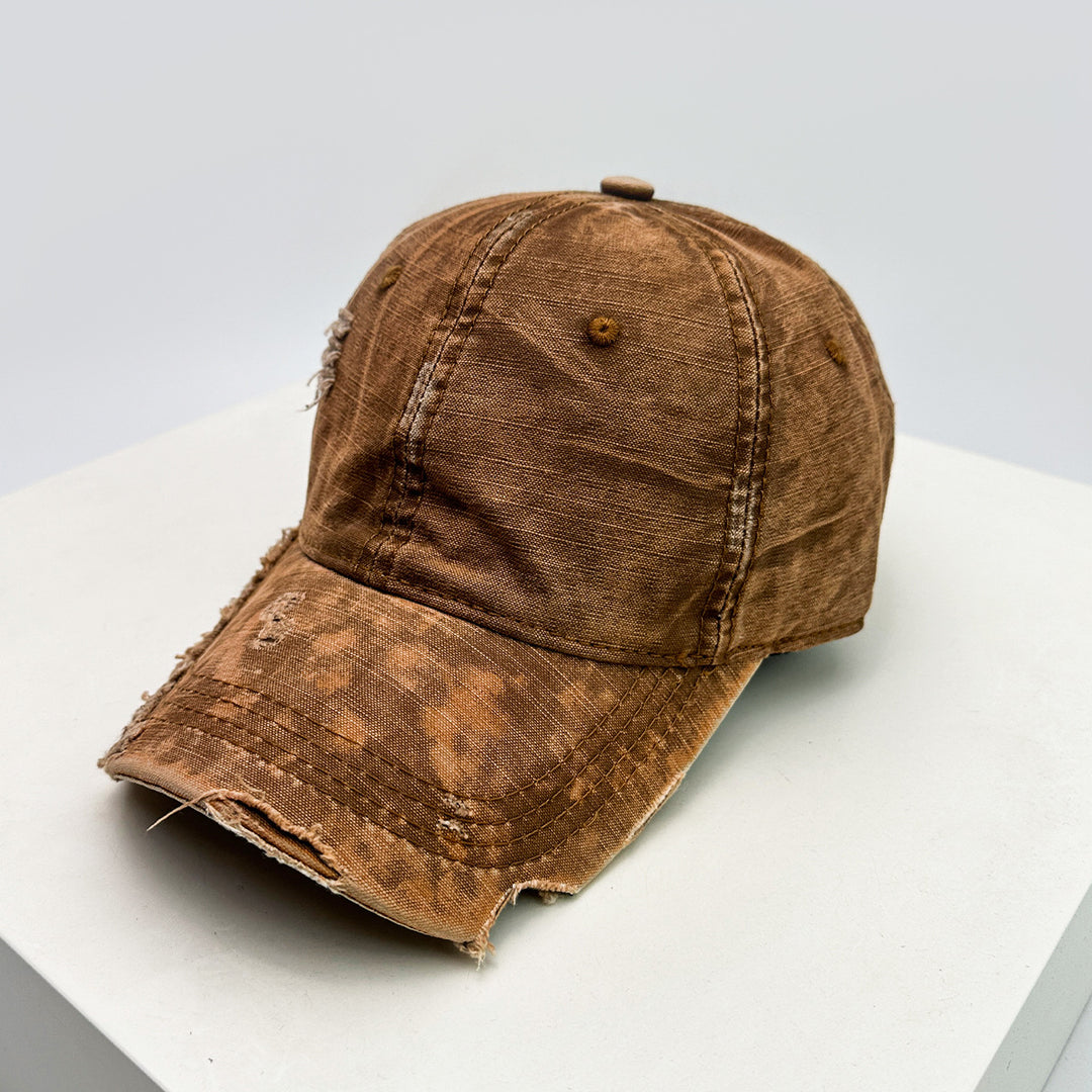 Men's Distressed Denim Baseball Hat Bowlift
