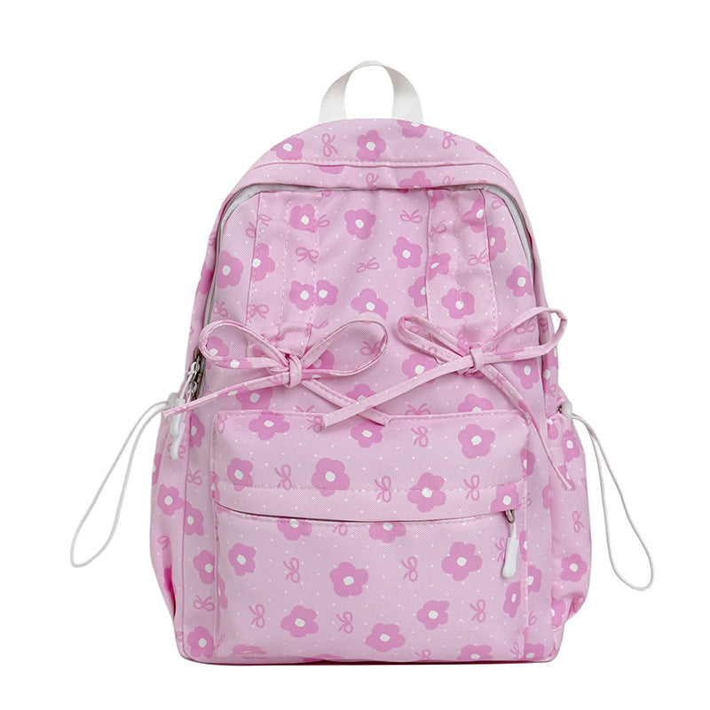 Floral Print Backpack Bowlift