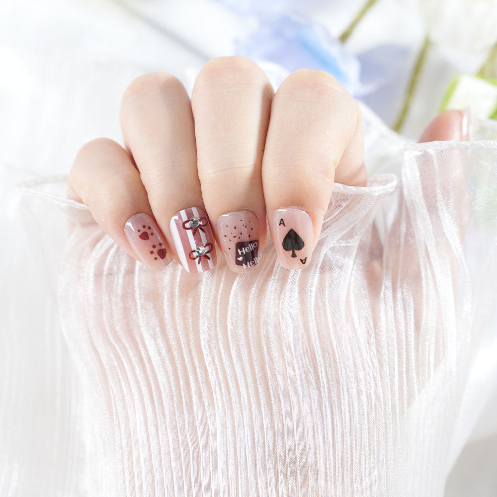 Playful Themed Press-On Nail Set Bowlift