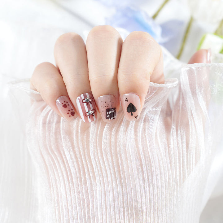 Playful Themed Press-On Nail Set Bowlift