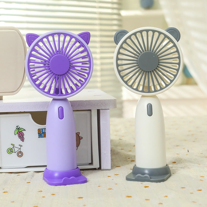 Ladies portable mini handheld fan with cat ears Bowlift