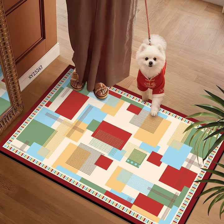 Colorful Patterned Floor Mat Bowlift
