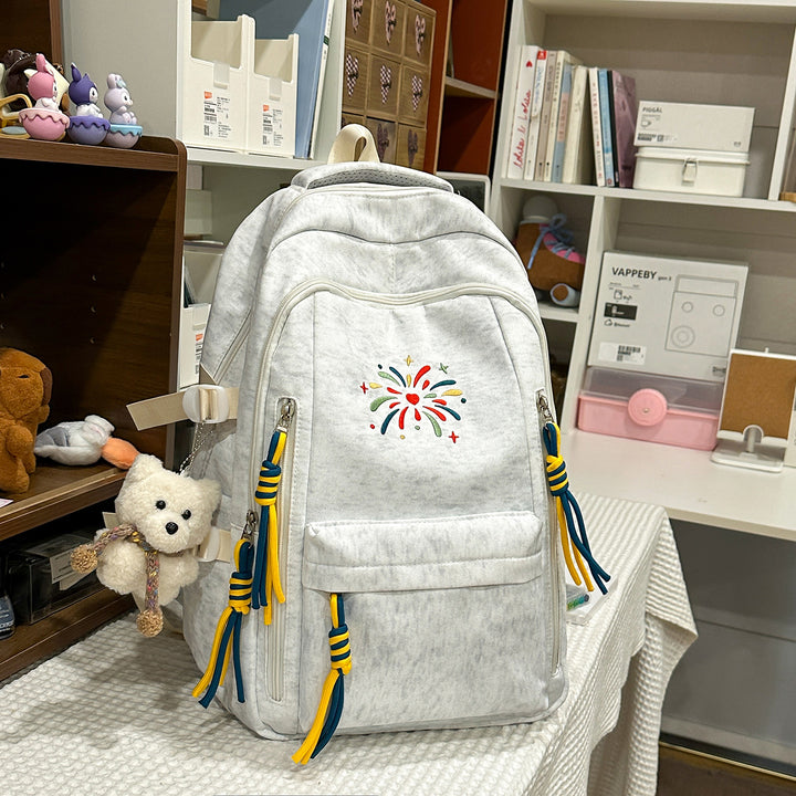 Backpack with Colorful Decorations and Innovative Compartments Bowlift