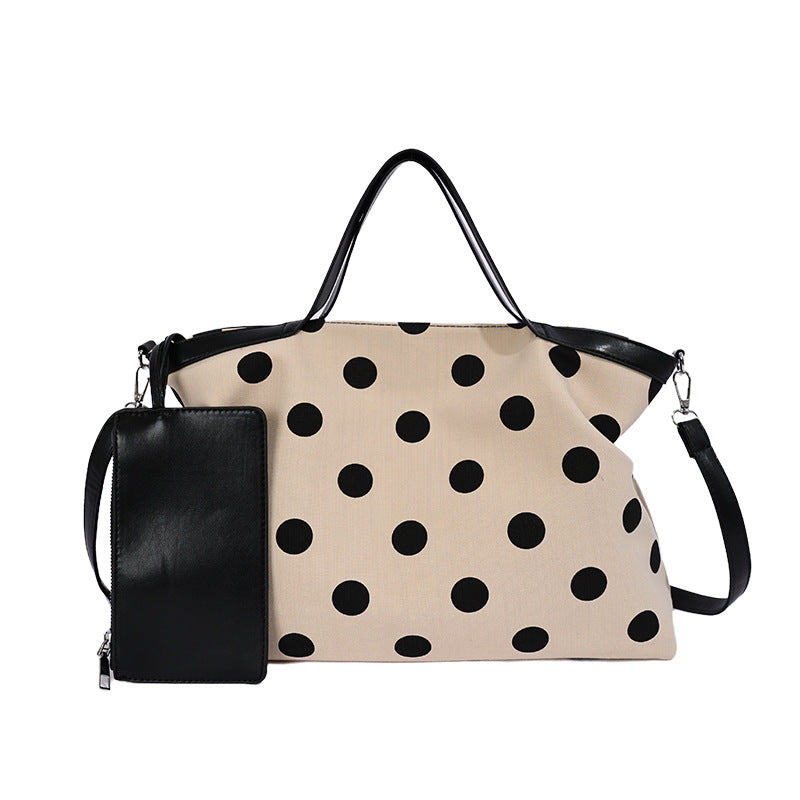 Polka Dot Multifunctional Tote Bag Bowlift