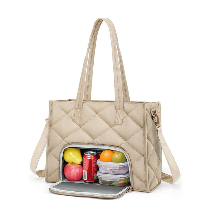 Insulated cooler bag with integrated compartment system Bowlift