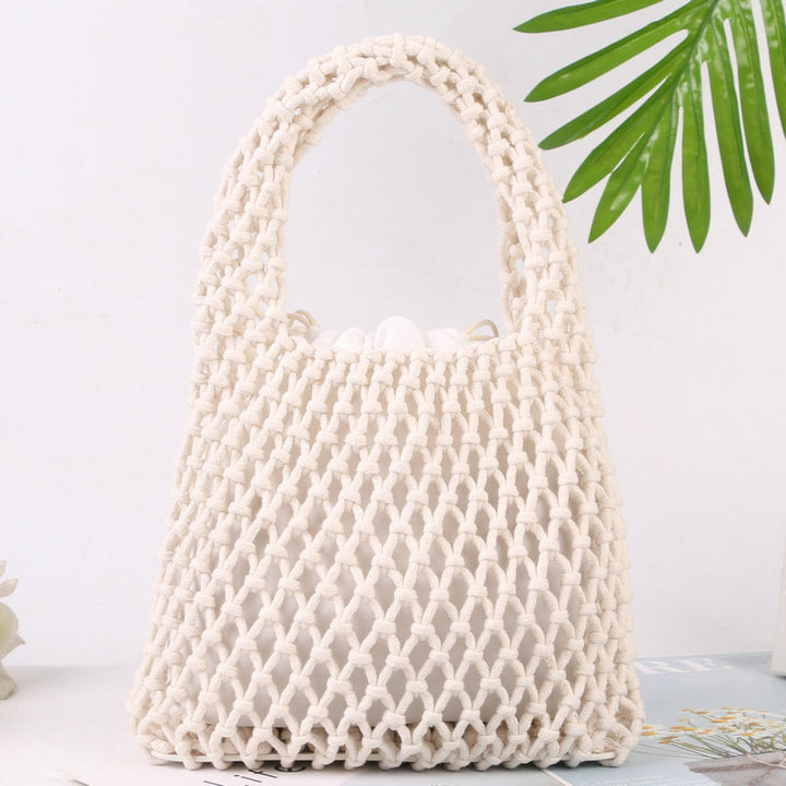 Hand-knotted tote bag made of natural cotton Bowlift