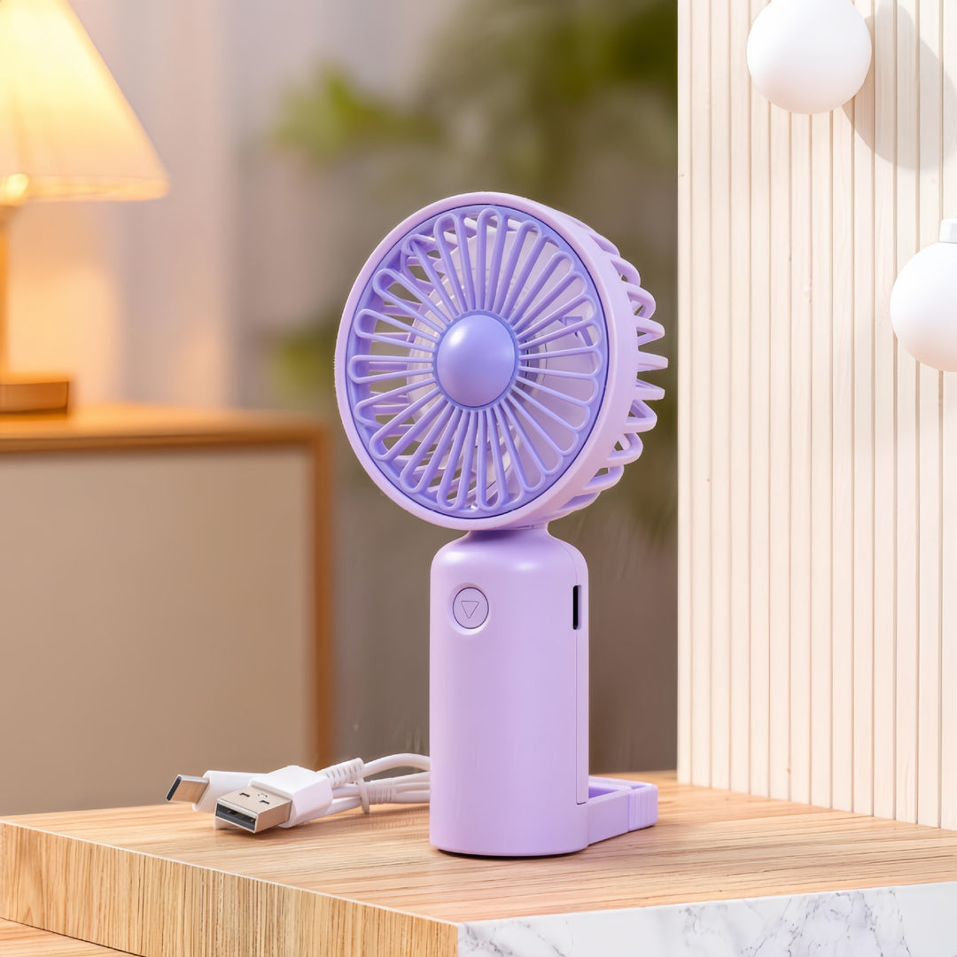 Ladies Portable USB Fan with Flexible Holder Bowlift