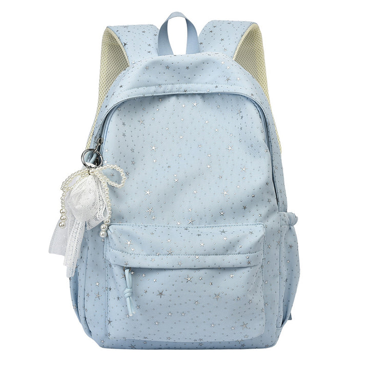 Star-Printed Stylish Backpack Bowlift