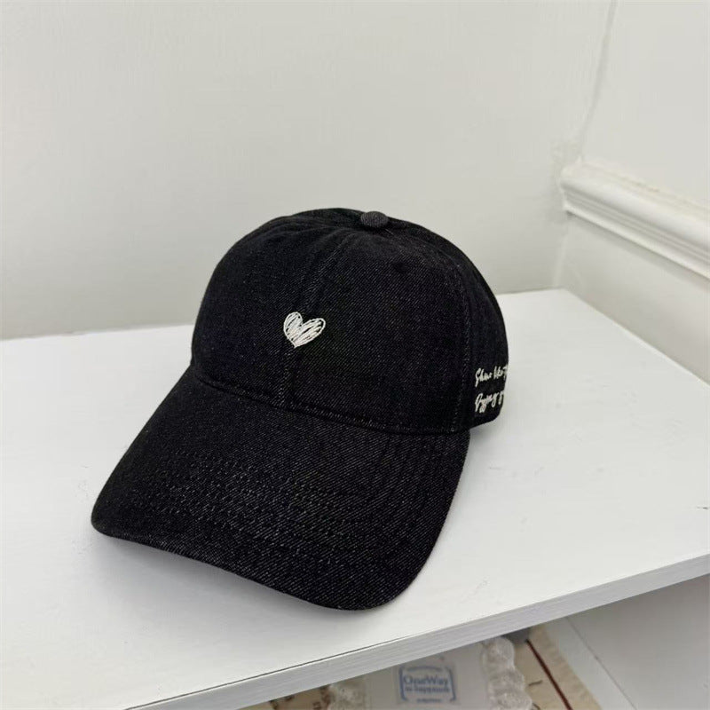 Women's Casual Embroidered Denim Baseball Cap Bowlift