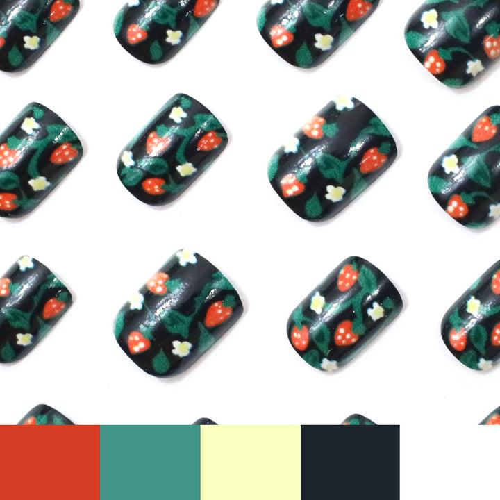Floral-Patterned Gel Nail Art Bowlift