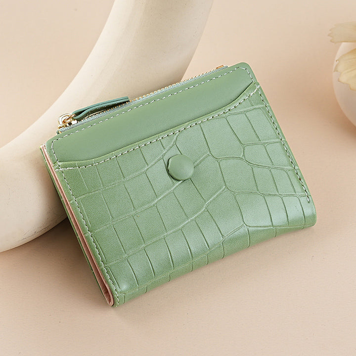 Stylish Crocodile-Embossed Card Case