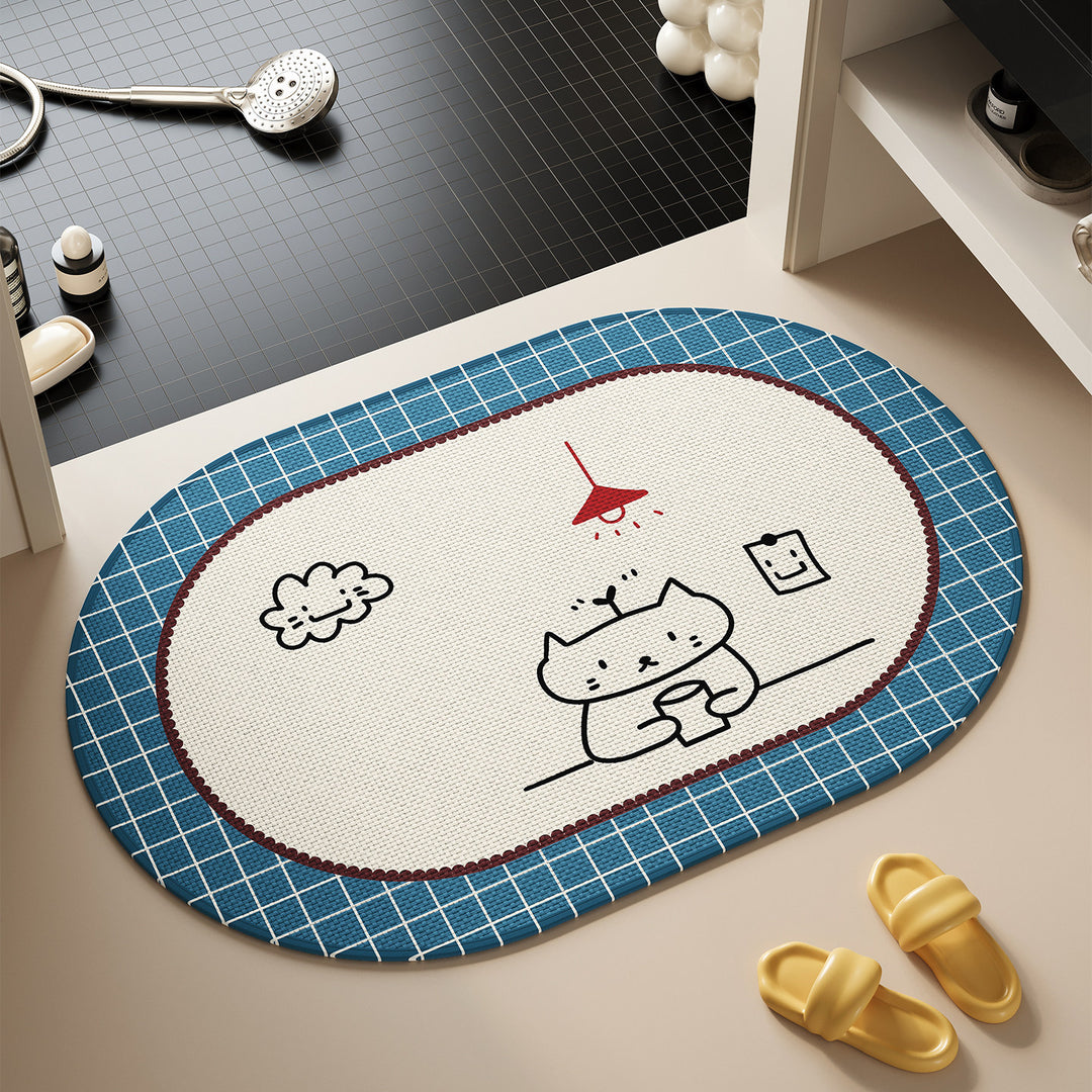 Cartoon-Themed Bathroom Mat Bowlift