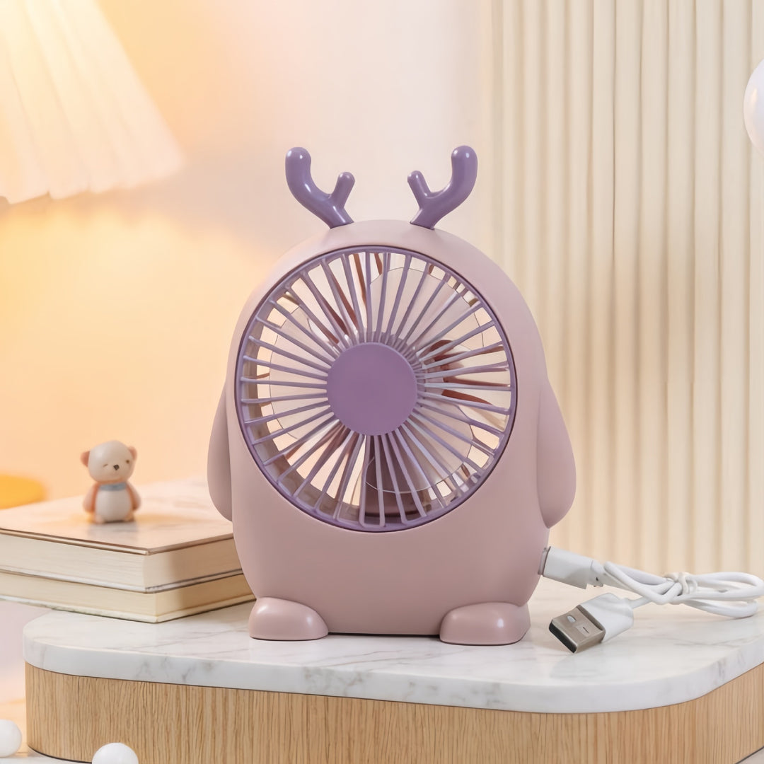 Ladies Portable Table Fan with Innovative Animal Design Bowlift