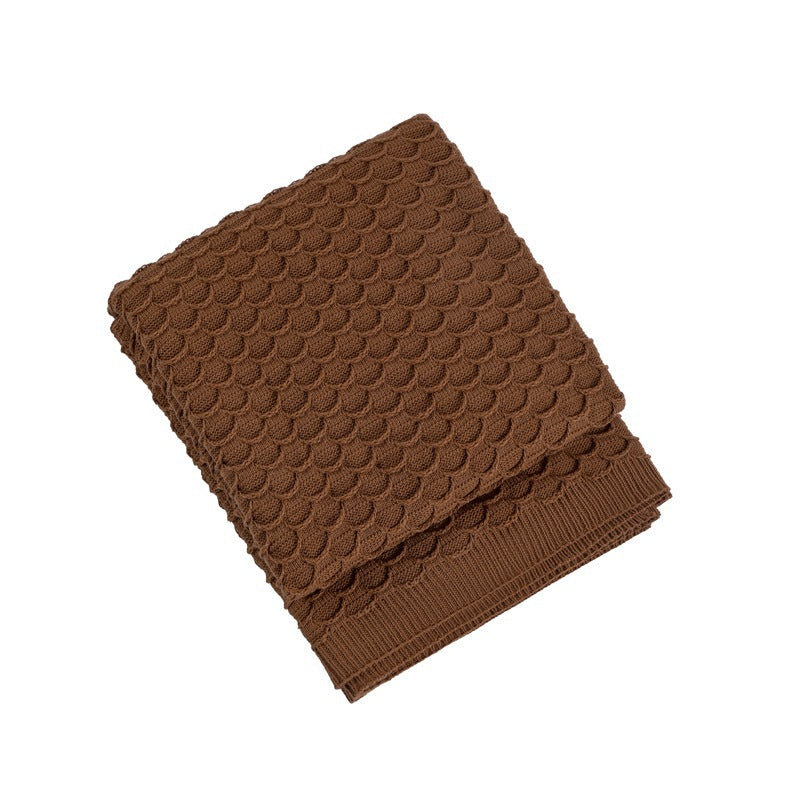 Cozy Knitted Throw Blanket Bowlift