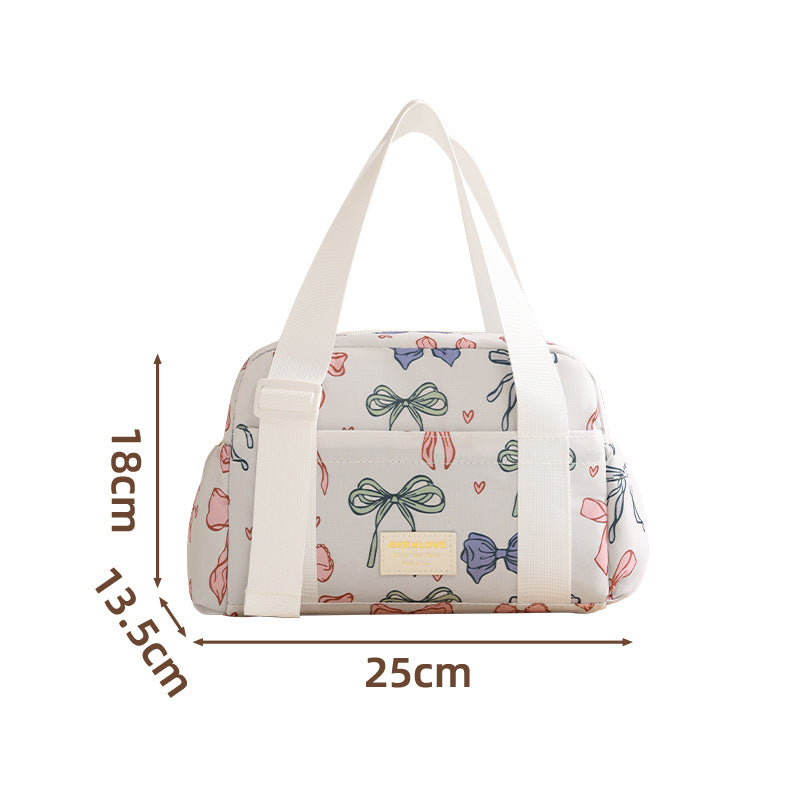 Insulated Lunch Tote with Cute Bow Design Bowlift