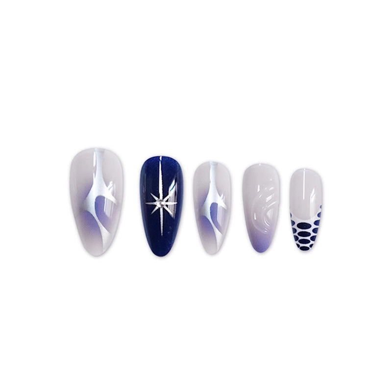 Artistic Stiletto Press-On Nail Art Set with Unique Design Bowlift