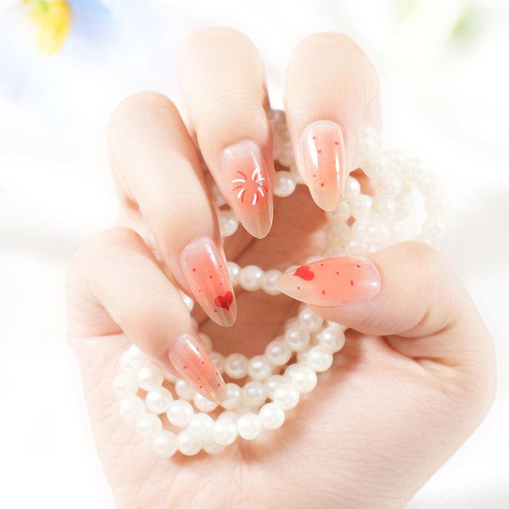 Elegant Coffin Press-On Nail Set Bowlift