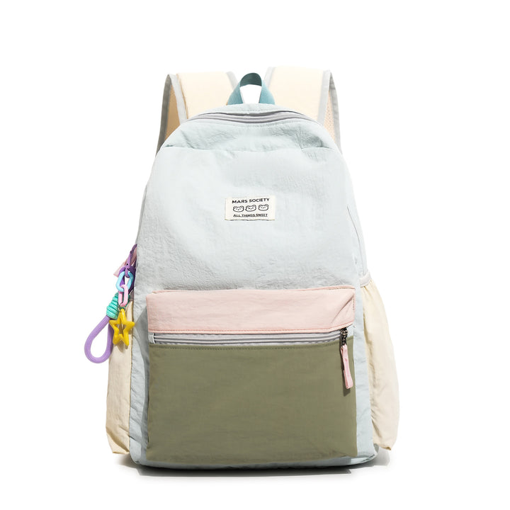 Color-Block Casual Backpack Bowlift