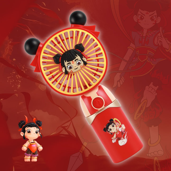 Ladies Portable Hand Fan with Cute Character Design Bowlift