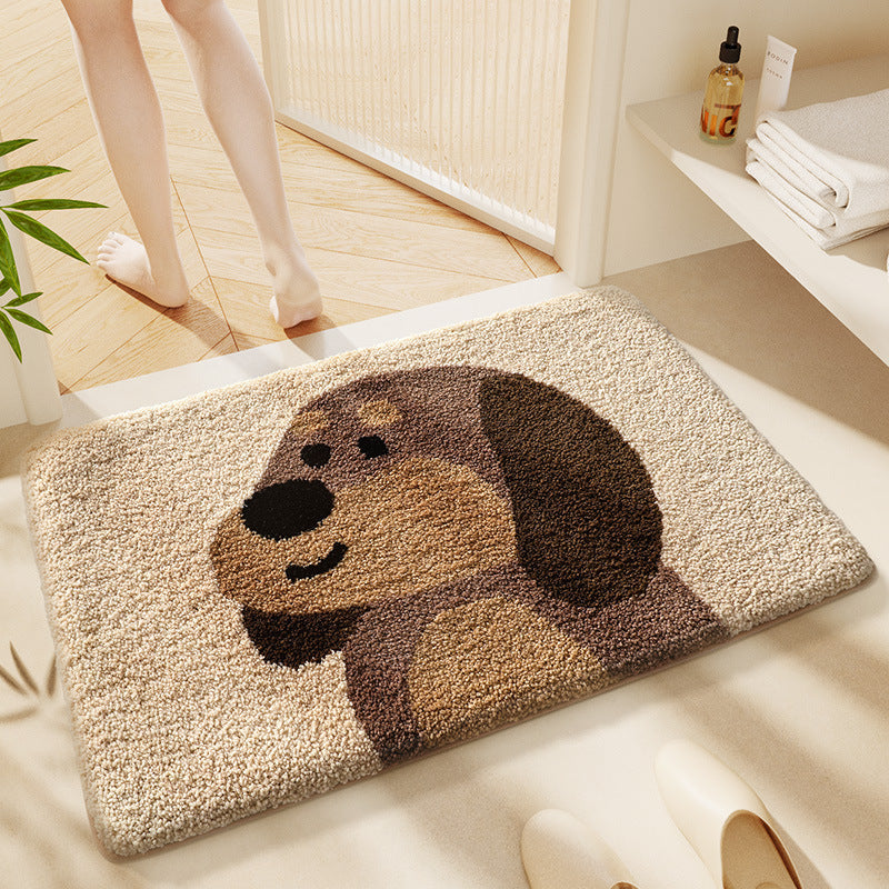 Cat-Themed Plush Bath Mat Bowlift