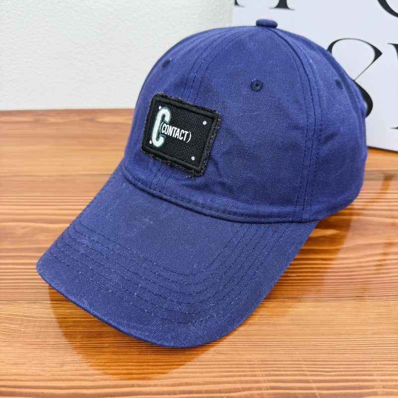 Men's Vintage-Inspired Distressed Cap Bowlift