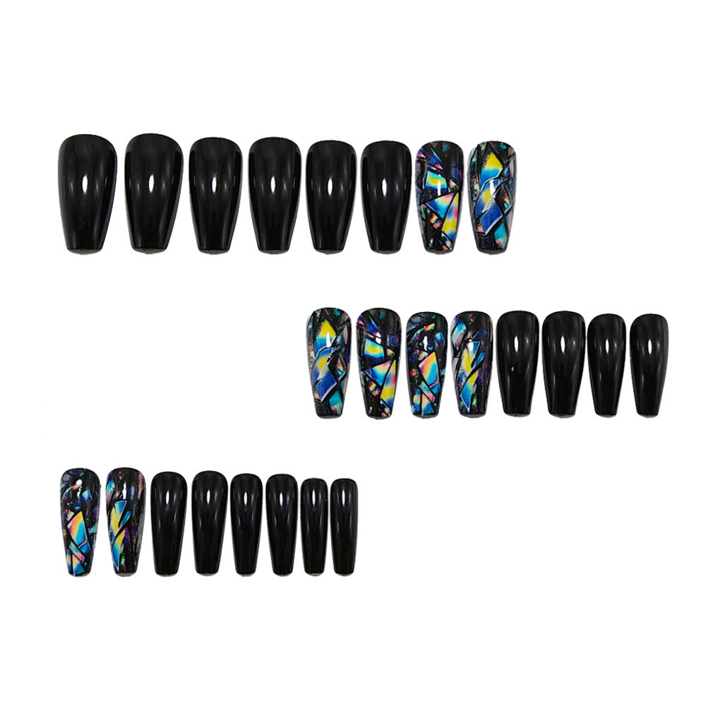Artificial nails with elegant geometric design Bowlift