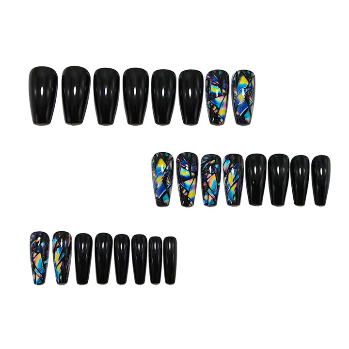 Artificial nails with elegant geometric design Bowlift