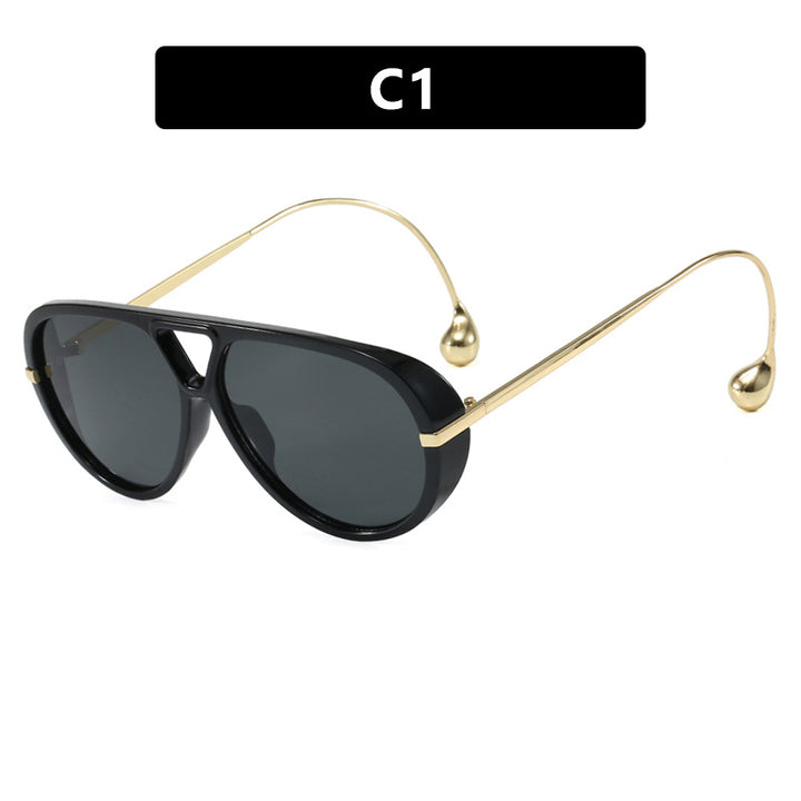 Women's stylish pilot sunglasses with luxurious metal frame Bowlift