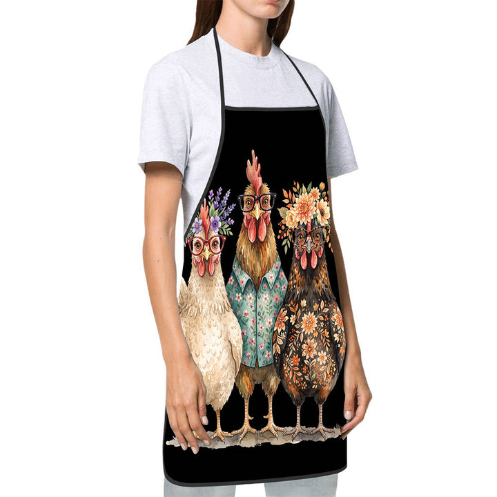 Dog Lover Full-Coverage Kitchen Apron With Adjustable Neck Strap And Waterproof Polyester Shell