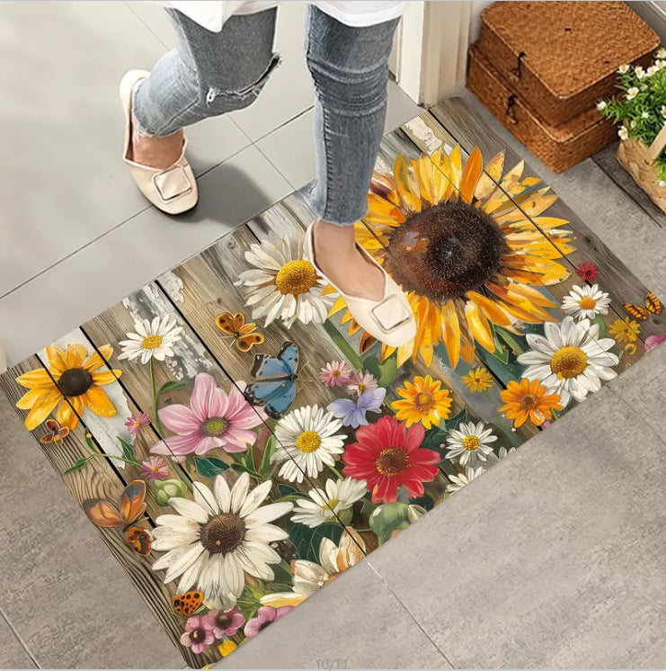 Decorative Floral Area Mat Bowlift